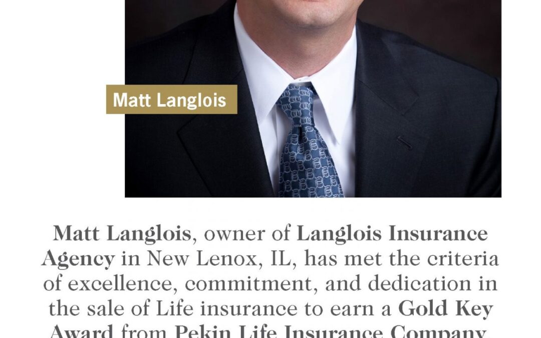 Langlois Insurance Recieves Pekin Insurance Gold Key Award
