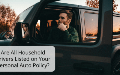 Are All Household Drivers Listed on Your Personal Auto Policy?